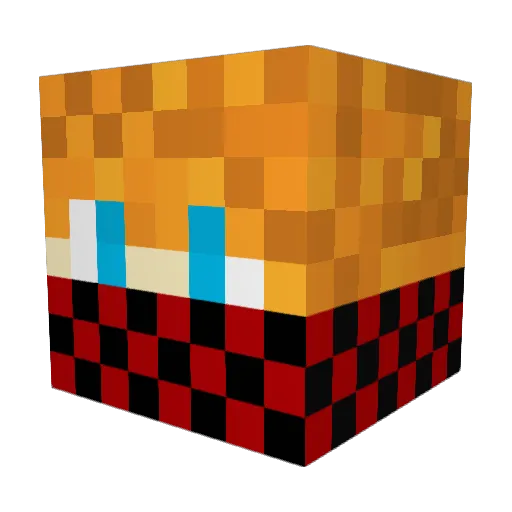 PsychoNotHere Minecraft avatar head, 3D render