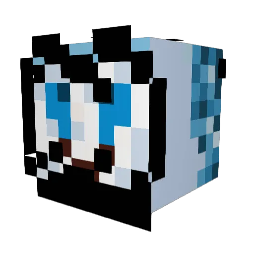 PsychoNunly Minecraft avatar head, 3D render