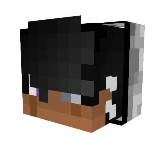 PsychoRaid Minecraft avatar head, 3D render