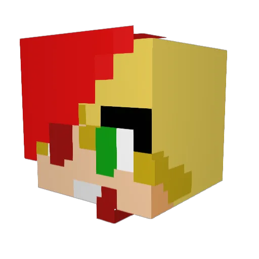PsychoRaider1 Minecraft avatar head, 3D render