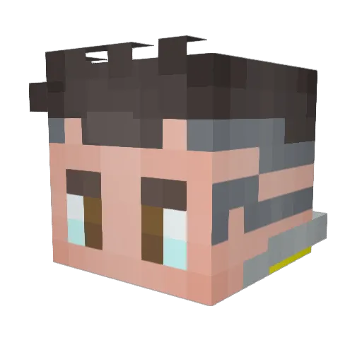 PsychoSam10 Minecraft avatar head, 3D render