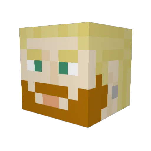 PsychoSomniac Minecraft avatar head, 3D render