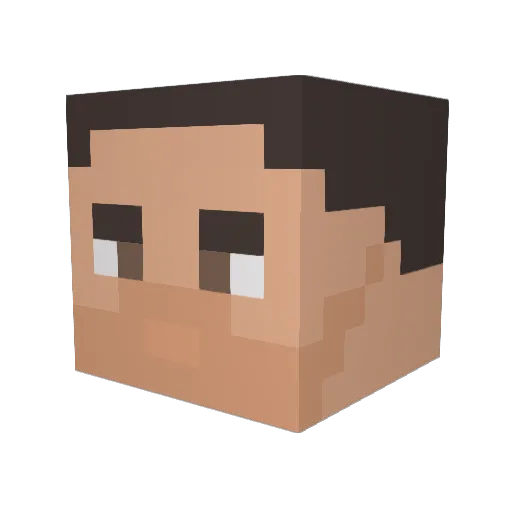 PsychoTwist Minecraft avatar head, 3D render