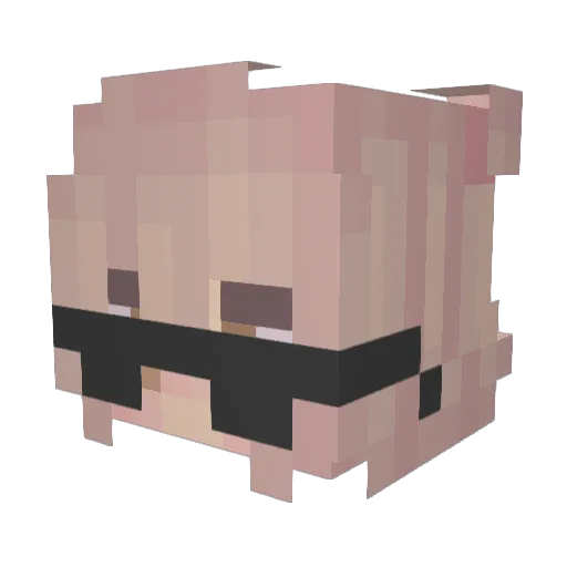 PsychoWithAHalo Minecraft avatar head, 3D render