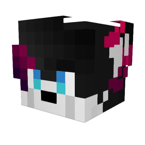 PsychoWolfi732 Minecraft avatar head, 3D render
