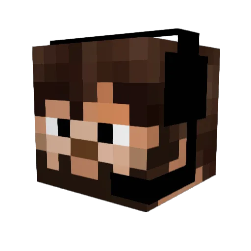 Psychofragger Minecraft avatar head, 3D render