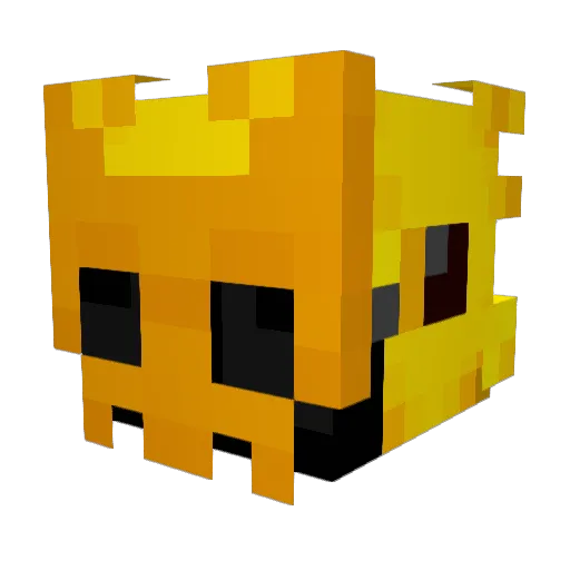 Psychoful Minecraft avatar head, 3D render
