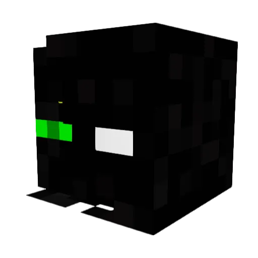 Psychogate Minecraft avatar head, 3D render