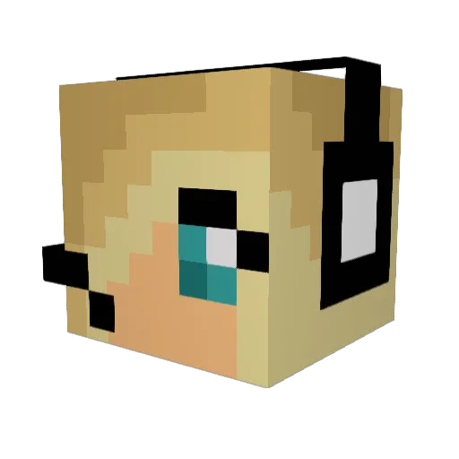Psychogirl06 Minecraft avatar head, 3D render