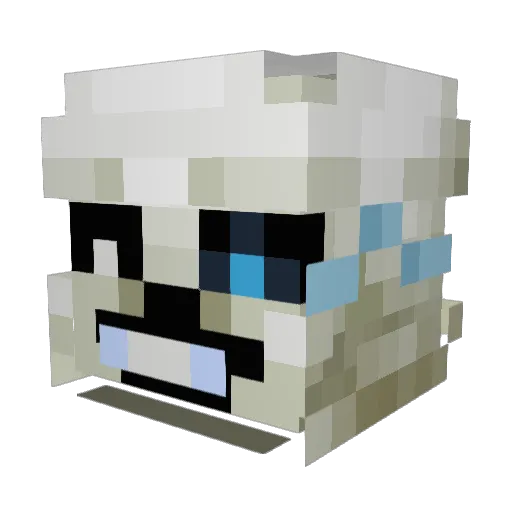 Psychogirlfriend Minecraft avatar head, 3D render