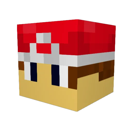 Psychokinese Minecraft avatar head, 3D render