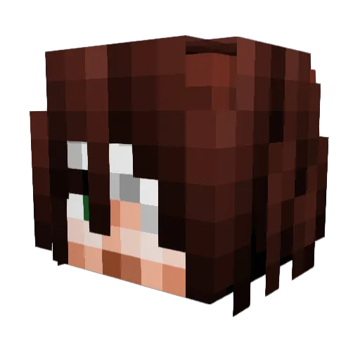 Psychokit Minecraft avatar head, 3D render