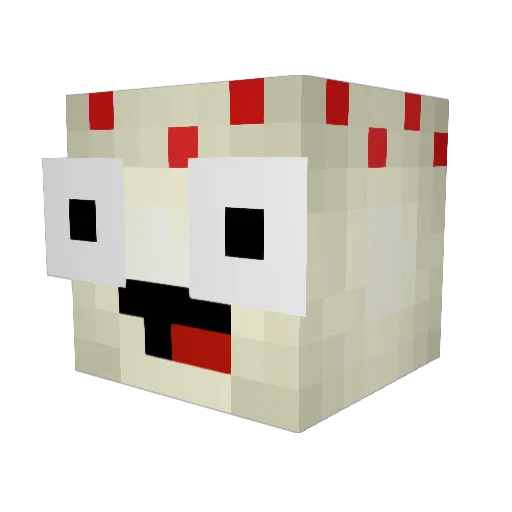 Psychology101 Minecraft avatar head, 3D render