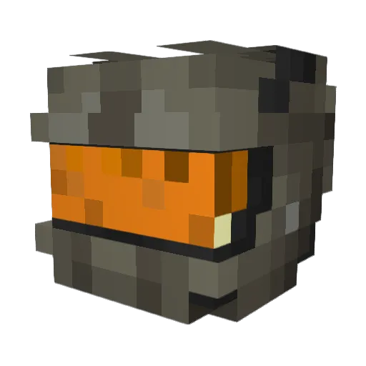 Psychololly Minecraft avatar head, 3D render