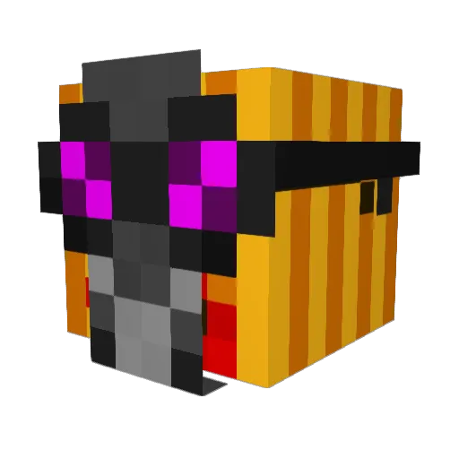 Psychonudel Minecraft avatar head, 3D render