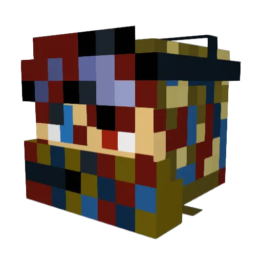 Psychopath139 Minecraft avatar head, 3D render