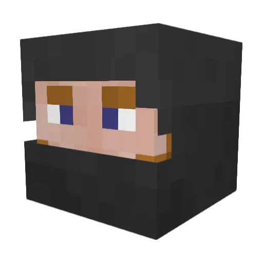 Psychoray Minecraft avatar head, 3D render