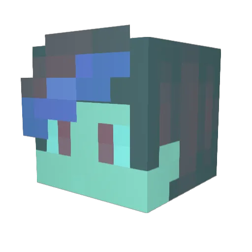 Psychorian Minecraft avatar head, 3D render