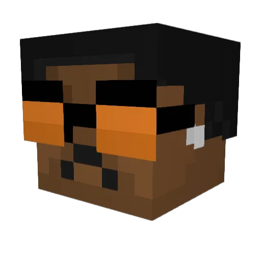 Psychosane_ Minecraft avatar head, 3D render