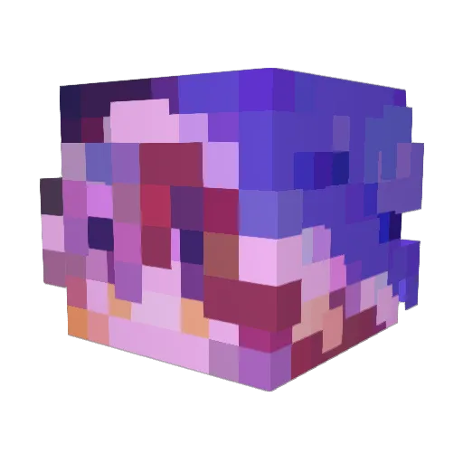 Psychosteel Minecraft avatar head, 3D render