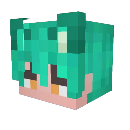 Psychosteel Minecraft avatar head, 3D render