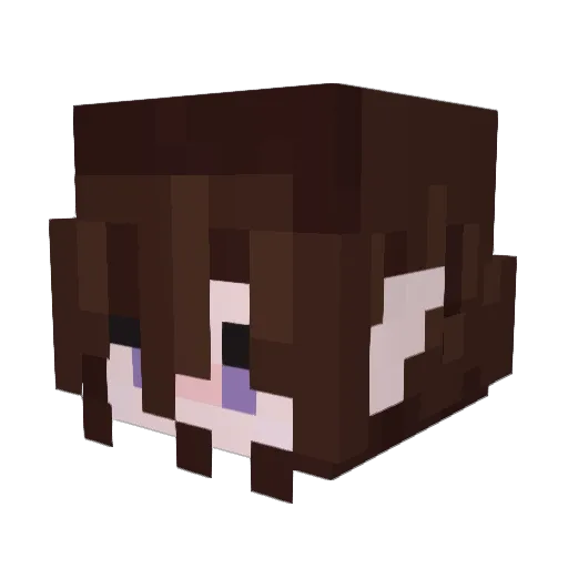 PsychoticJessie Minecraft avatar head, 3D render