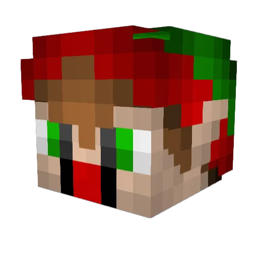 Psychotic_Elf Minecraft avatar head, 3D render