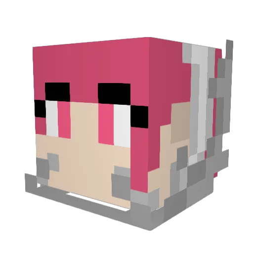 Psycic67 Minecraft avatar head, 3D render