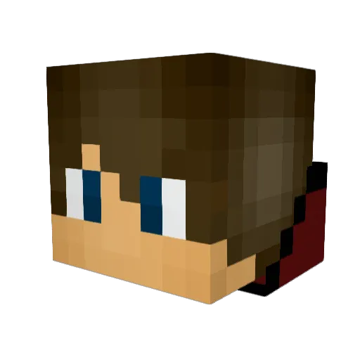 PsycoBoss360 Minecraft avatar head, 3D render