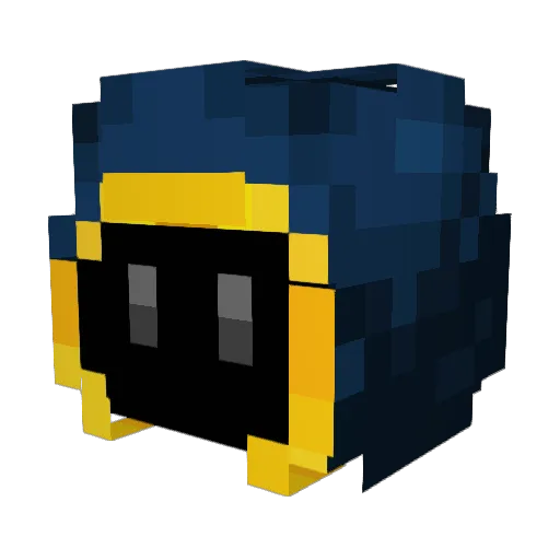 PsycoMalkav Minecraft avatar head, 3D render