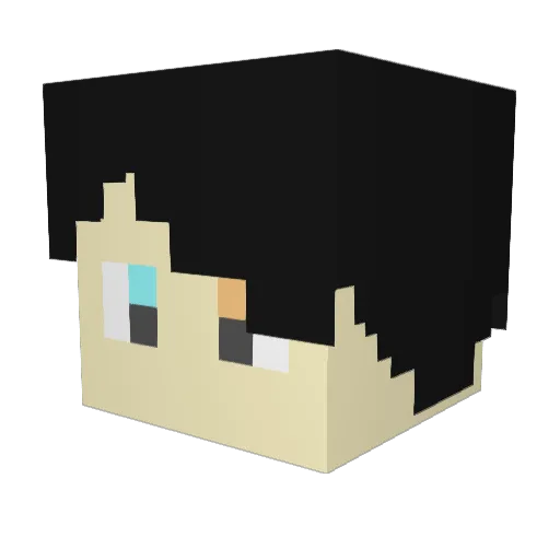 Psycodelik Minecraft avatar head, 3D render