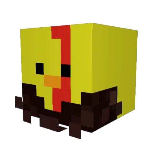 Psycolamagist Minecraft avatar head, 3D render