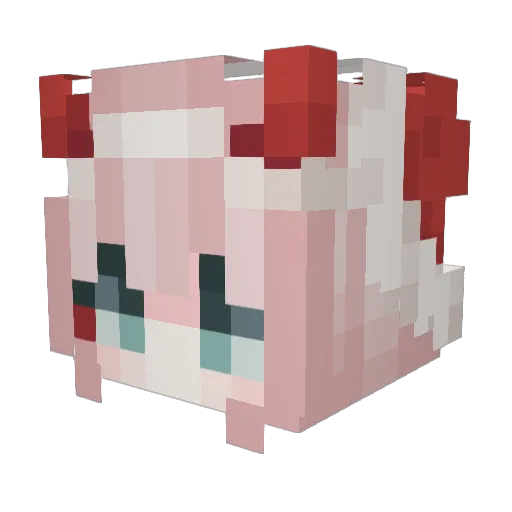Psycom Minecraft avatar head, 3D render