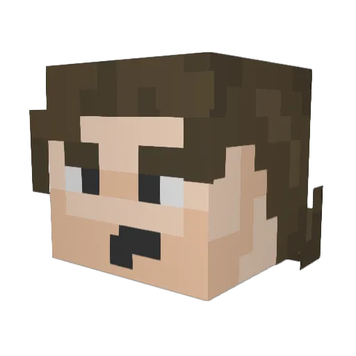 Psyk1c Minecraft avatar head, 3D render