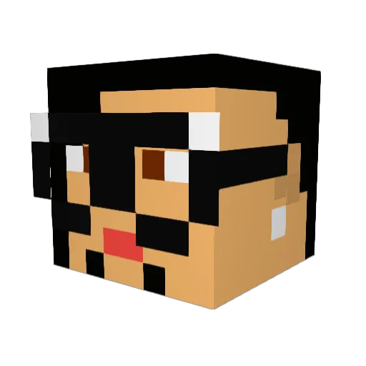 Psykho94 Minecraft avatar head, 3D render