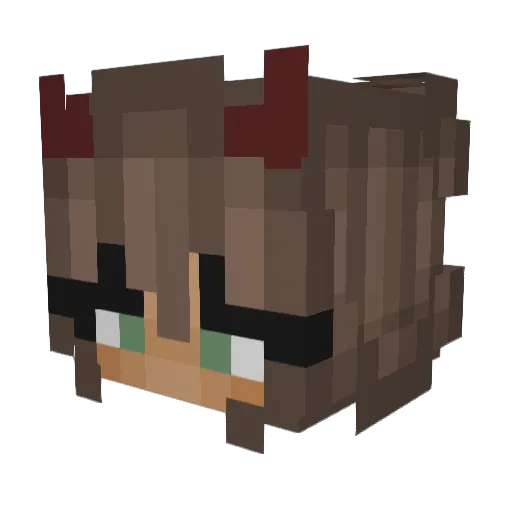 Psylina Minecraft avatar head, 3D render