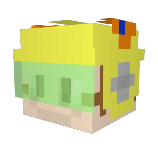 PsyonicX Minecraft avatar head, 3D render