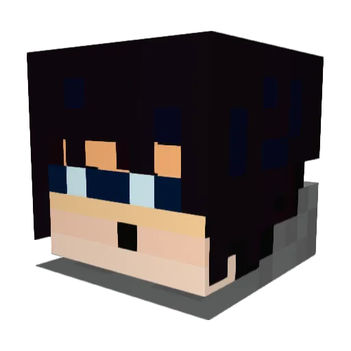 Psyphic Minecraft avatar head, 3D render