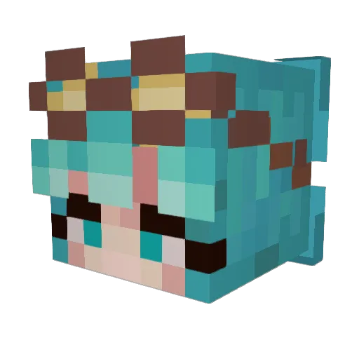 Psyque618 Minecraft avatar head, 3D render