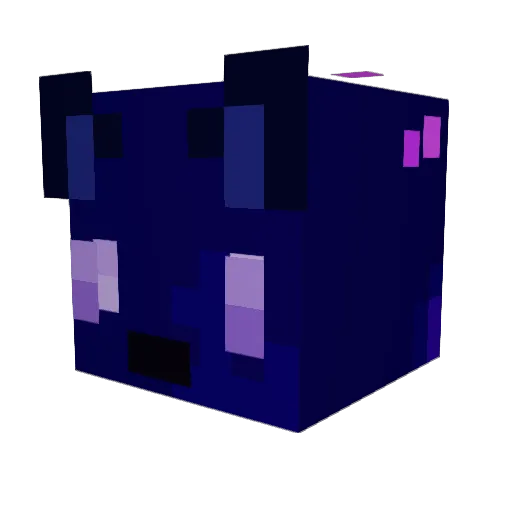 Psyvera Minecraft avatar head, 3D render