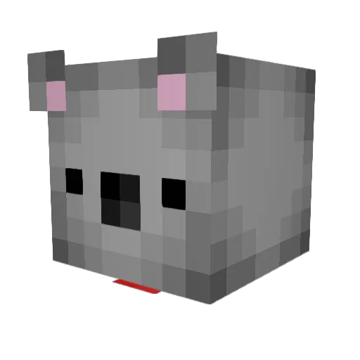 Ptasianoga Minecraft avatar head, 3D render