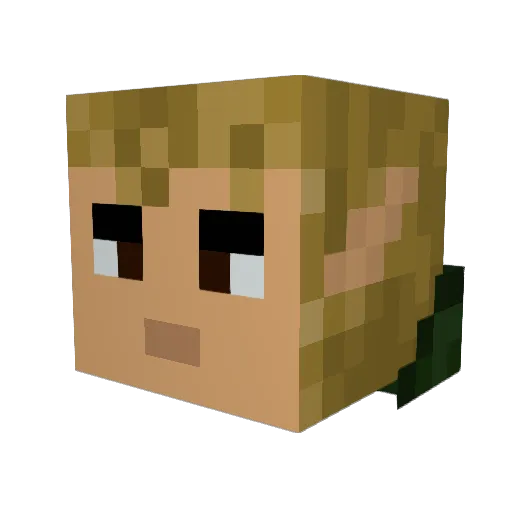 Ptcg03 Minecraft avatar head, 3D render