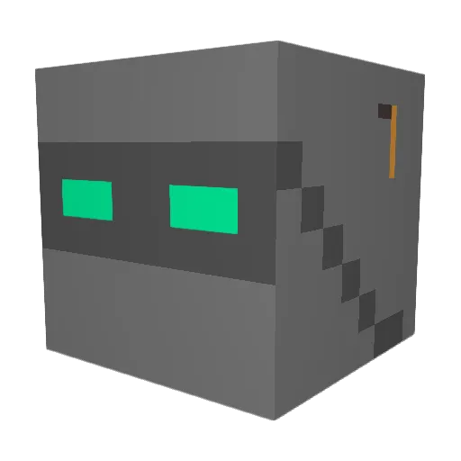 Pteniks Minecraft avatar head, 3D render