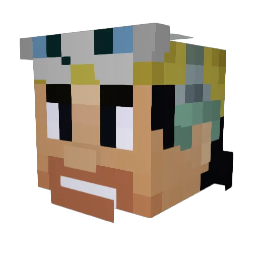 Pthillow Minecraft avatar head, 3D render