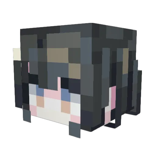 Ptilopsis_ Minecraft avatar head, 3D render