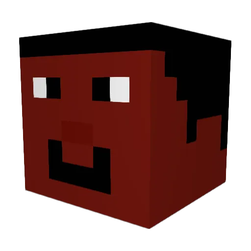 Ptiru Minecraft avatar head, 3D render