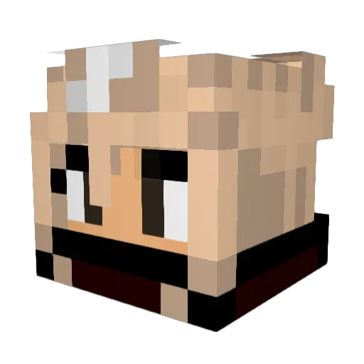 Ptit_Lu Minecraft avatar head, 3D render