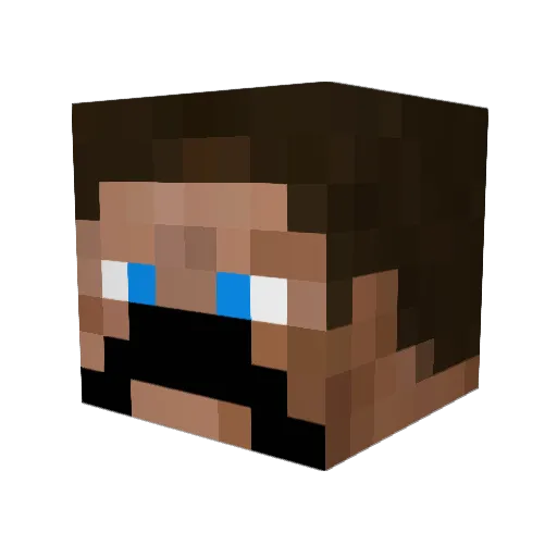Ptitgros Minecraft avatar head, 3D render