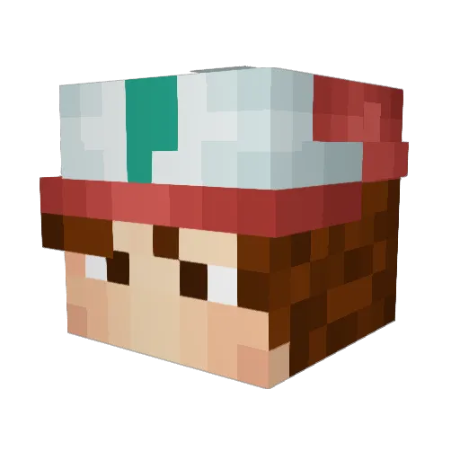 Ptituf Minecraft avatar head, 3D render