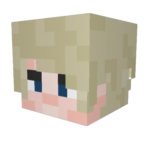 PtoStk Minecraft avatar head, 3D render